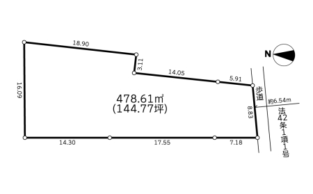 �����s�{���s����2����10-55�C91�C92�̓y�n�̊Ԏ��}